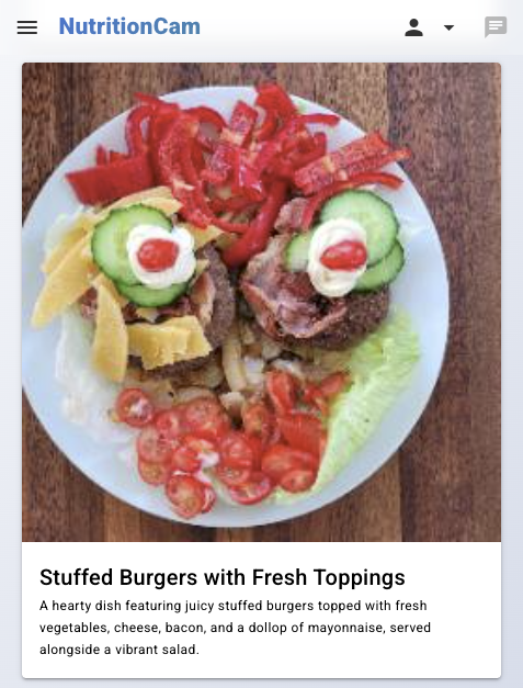 NutritionCam app screenshot